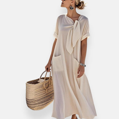 Lenoir™ | Robe à col noué et poches