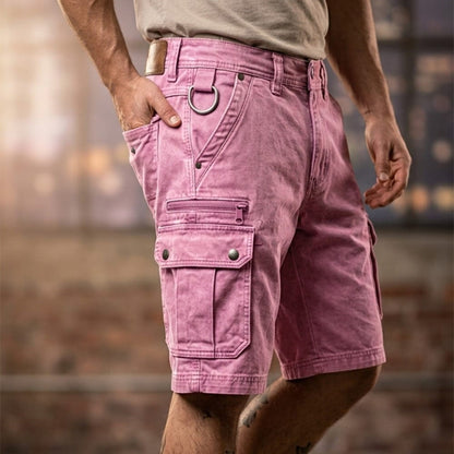 Mads™ | Funktionelle denim cargo-shorts