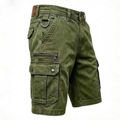 Mads™ | Funktionelle denim cargo-shorts